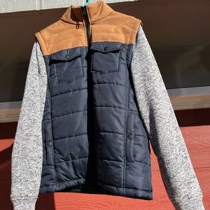 Men’s Jacket With Sweater Hoodie and Sleeves